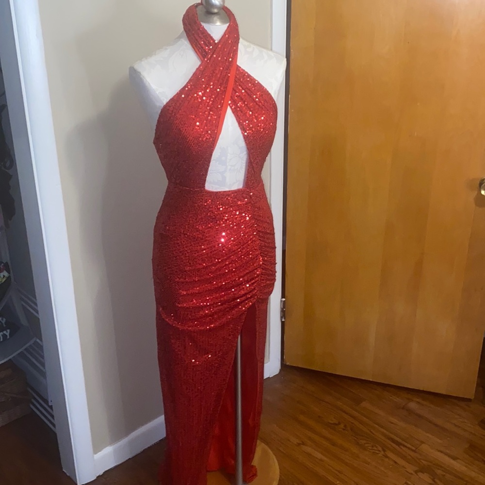 Old Holywood Sequin Maxi dress